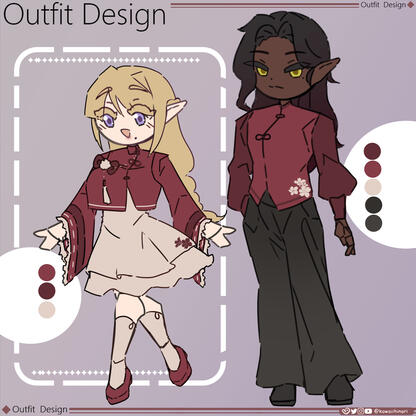 Not their canon outfit designs