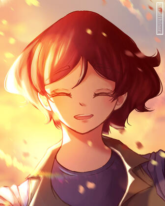 Rare smile