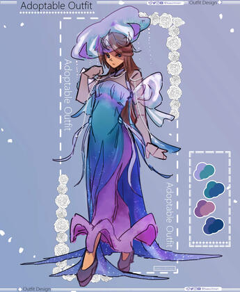 Yume as a Model for the artist's adoptable outfit designs